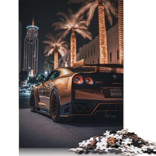 Kunst-Sportwagen-Puzzle, Familienspaß, rechteckiges Holzpuzzle für Jungen oder Mädchen, Kindertagsgeschenke, 1000 Teile (75 x 50 cm) von LMYmoney