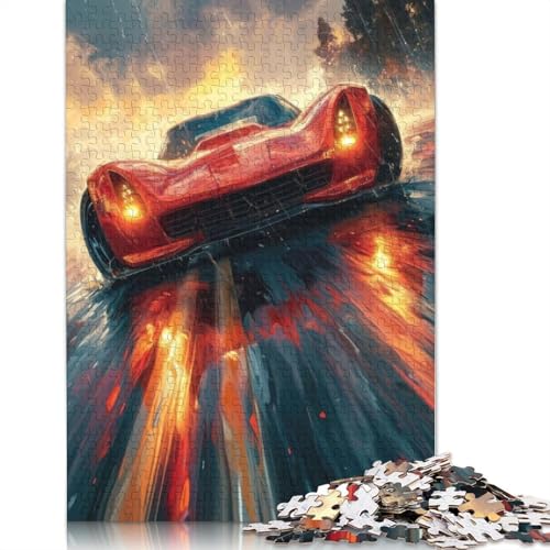 Kunst-Sportwagen-Puzzle, Familienspaß, rechteckiges Holzpuzzle für Jungen oder Mädchen, Kindertagsgeschenke, 1000 Teile (75 x 50 cm) von LMYmoney