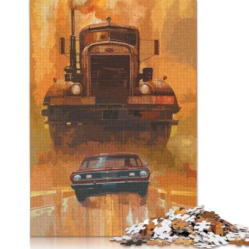 Kunst-Sportwagen-Puzzle, Familienspaß, rechteckiges Holzpuzzle für Jungen oder Mädchen, Kindertagsgeschenke, 520 Teile (52 x 38 cm) von LMYmoney