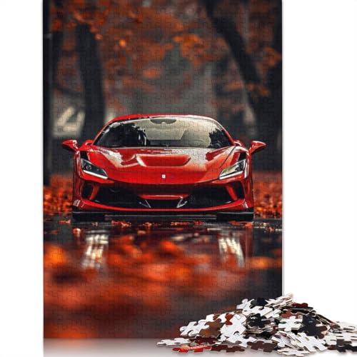 Kunst-Sportwagen-Puzzle, Familienspaß, rechteckiges Holzpuzzle für Jungen oder Mädchen, Kindertagsgeschenke, 520 Teile (52 x 38 cm) von LMYmoney
