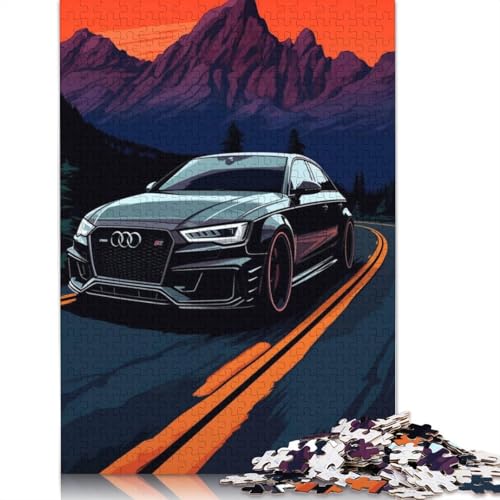 Kunst-Sportwagen-Puzzle, Familienspaß, rechteckiges Holzpuzzle für Jungen oder Mädchen, Kindertagsgeschenke, 520 Teile (52 x 38 cm) von LMYmoney