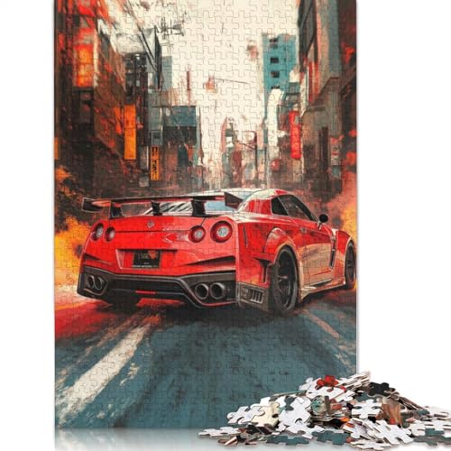 Kunst-Sportwagen-Puzzle, Lernspiele, Familienaktivitäten, Holzbrett-Puzzle für Frauen und Männer, Geschenk, 1000 Teile (75 x 50 cm) von LMYmoney