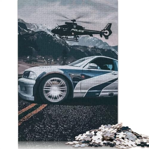 Kunst-Sportwagen-Puzzle, Lernspiele, Familienaktivitäten, Holzbrett-Puzzle für Frauen und Männer, Geschenk, 1000 Teile (75 x 50 cm) von LMYmoney
