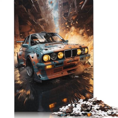 Kunst-Sportwagen-Puzzle, anpassbare Bilder, 100% recyceltes Holzpuzzle für Erwachsene und Teenager, einzigartiges Geschenk, 1500 Teile (85 x 57 cm) von LMYmoney