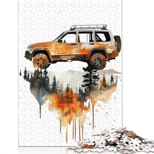 Kunst-Sportwagen-Puzzle, anpassbare Bilder, 100% recyceltes Holzpuzzle für Erwachsene und Teenager, einzigartiges Geschenk, 520 Teile (52 x 38 cm) von LMYmoney