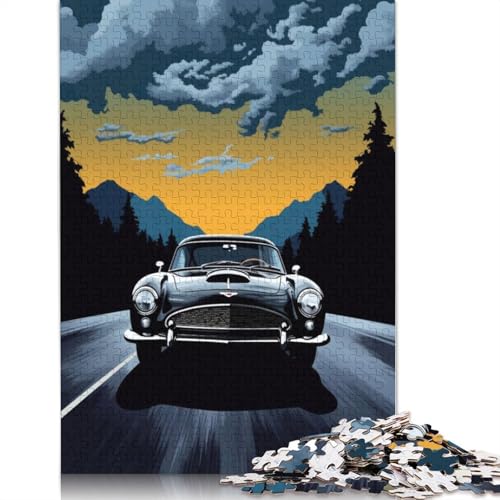 Kunst-Sportwagen-Puzzle, anpassbare Bilder, 100% recyceltes Holzpuzzle für Erwachsene und Teenager, einzigartiges Geschenk, 520 Teile (52 x 38 cm) von LMYmoney