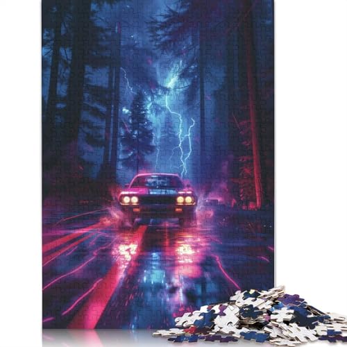 Kunst-Sportwagen-Puzzle, anpassbare Bilder, 100% recyceltes Holzpuzzle für Kinder und Erwachsene ab 12 Jahren, einzigartiges Geschenk, 520 Teile (52 x 38 cm) von LMYmoney