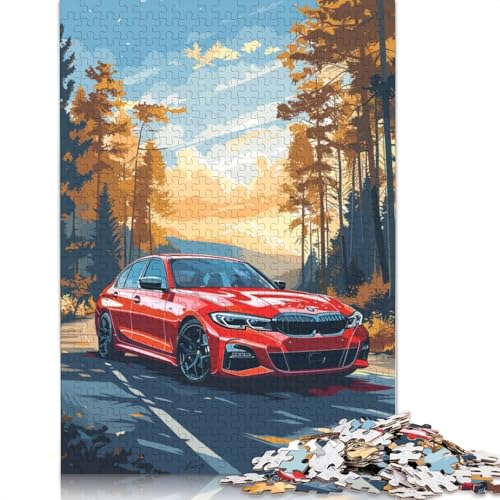 Kunst-Sportwagen-Puzzle, anpassbare Bilder, 100% recyceltes Holzpuzzle für Kinder und Erwachsene ab 12 Jahren, einzigartiges Geschenk, 520 Teile (52 x 38 cm) von LMYmoney