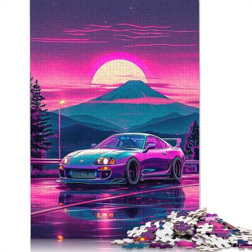 Kunst-Sportwagen-Puzzle, anpassbare Bilder, 100% recyceltes Holzpuzzle für Kinder und Erwachsene ab 12 Jahren, einzigartiges Geschenk, 520 Teile (52 x 38 cm) von LMYmoney