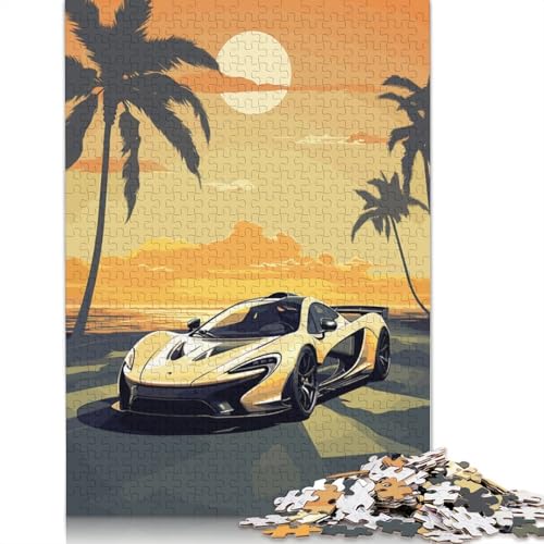 Kunst-Sportwagen-Puzzle, anspruchsvolle Familienspiele, 100% recyceltes Holzpuzzle für Erwachsene und Kinder, Geburtstagsgeschenk, 1000 Teile (75 x 50 cm) von LMYmoney