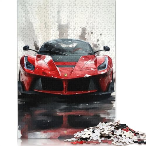 Kunst-Sportwagen-Puzzle, anspruchsvolle Familienspiele, 100% recyceltes Holzpuzzle für Erwachsene und Kinder, Geburtstagsgeschenk, 520 Teile (52 x 38 cm) von LMYmoney