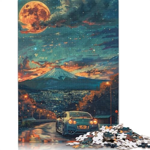 Kunst-Sportwagen-Puzzle, einzigartige Heimdekoration, 100% recyceltes Holzpuzzle für Erwachsene, Kindertagsgeschenke, 1000 Teile (75 x 50 cm) von LMYmoney