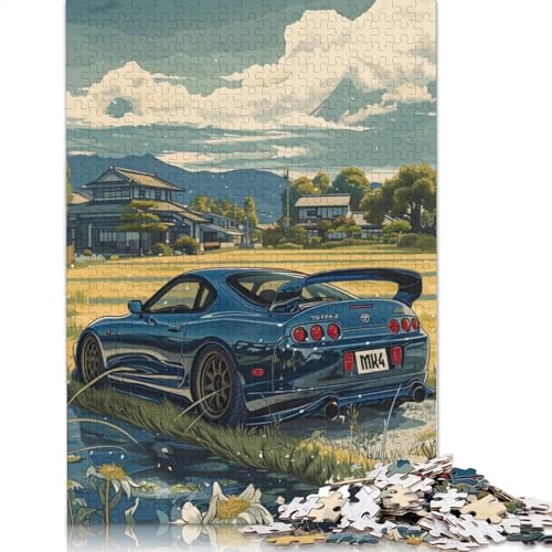 Kunst-Sportwagen-Puzzle, einzigartige Heimdekoration, 100% recyceltes Holzpuzzle für Erwachsene, Kindertagsgeschenke, 1000 Teile (75 x 50 cm) von LMYmoney