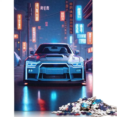 Kunst-Sportwagen-Puzzle, einzigartige Heimdekoration, 100% recyceltes Holzpuzzle für Erwachsene, Kindertagsgeschenke, 1500 Teile (85 x 57 cm) von LMYmoney