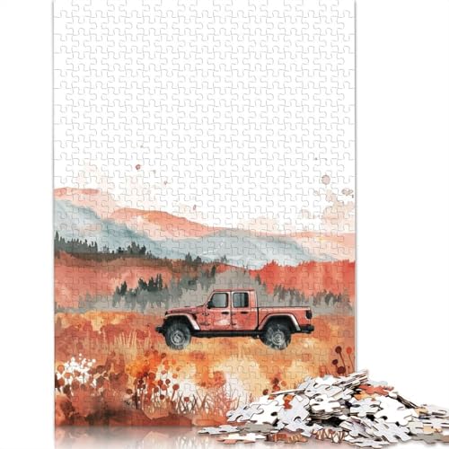 Kunst-Sportwagen-Puzzle, einzigartige Heimdekoration, 100% recyceltes Holzpuzzle für Erwachsene, Kindertagsgeschenke, 1500 Teile (85 x 57 cm) von LMYmoney