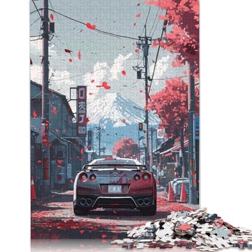 Kunst-Sportwagen-Puzzle, einzigartige Heimdekoration, 100% recyceltes Holzpuzzle für Erwachsene, Kindertagsgeschenke, 520 Teile (52 x 38 cm) von LMYmoney