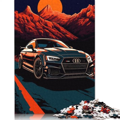Kunst-Sportwagen-Puzzle, einzigartige Heimdekoration, 100% recyceltes Holzpuzzle für Jungen oder Mädchen, 1000 Teile (75 x 50 cm) von LMYmoney