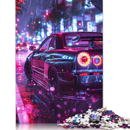 Kunst-Sportwagen-Puzzle, einzigartige Heimdekoration, 100% recyceltes Holzpuzzle für Jungen oder Mädchen, 1500 Teile (85 x 57 cm) von LMYmoney