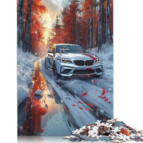 Kunst-Sportwagen-Puzzle, einzigartige Heimdekoration, 100% recyceltes Holzpuzzle für Jungen oder Mädchen, 1500 Teile (85 x 57 cm) von LMYmoney