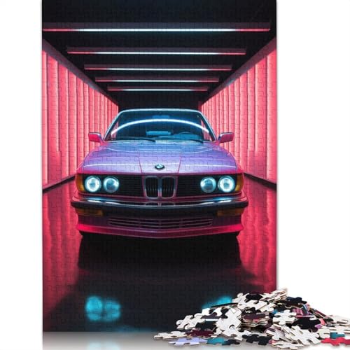 Kunst-Sportwagen-Puzzle, einzigartige Heimdekoration, 100% recyceltes Holzpuzzle für Jungen oder Mädchen, 1500 Teile (85 x 57 cm) von LMYmoney