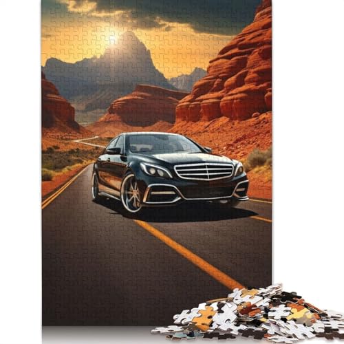 Kunst-Sportwagen-Puzzle, einzigartige Heimdekoration, 100% recyceltes Holzpuzzle für Jungen oder Mädchen, 520 Teile (52 x 38 cm) von LMYmoney
