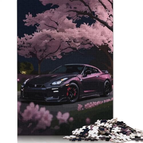 Kunst-Sportwagen-Puzzle, einzigartige Heimdekoration, 100% recyceltes Holzpuzzle für Jungen oder Mädchen, 520 Teile (52 x 38 cm) von LMYmoney