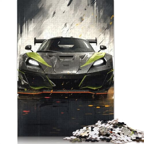 Kunst-Sportwagen-Puzzle, einzigartige Heimdekoration, rechteckiges Holzpuzzle für Erwachsene und Teenager, Muttertagsgeschenke, 1000 Teile (75 x 50 cm) von LMYmoney