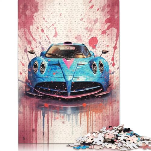 Kunst-Sportwagen-Puzzle, einzigartige Heimdekoration, rechteckiges Holzpuzzle für Erwachsene und Teenager, Muttertagsgeschenke, 520 Teile (52 x 38 cm) von LMYmoney