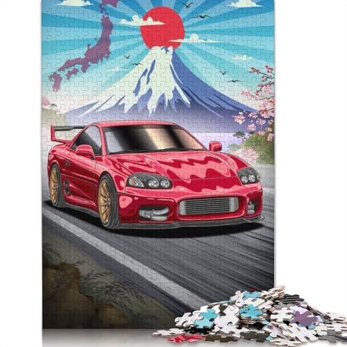 Kunst-Sportwagen-Puzzle, einzigartige Heimdekoration, rechteckiges Holzpuzzle für Erwachsene und Teenager, Muttertagsgeschenke, 520 Teile (52 x 38 cm) von LMYmoney