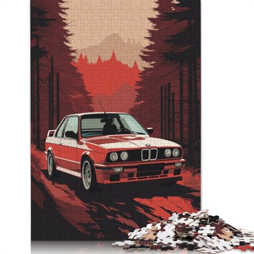 Kunst-Sportwagen-Puzzle, einzigartige Heimdekoration, rechteckiges Holzpuzzle für Erwachsene und Teenager, Muttertagsgeschenke, 520 Teile (52 x 38 cm) von LMYmoney