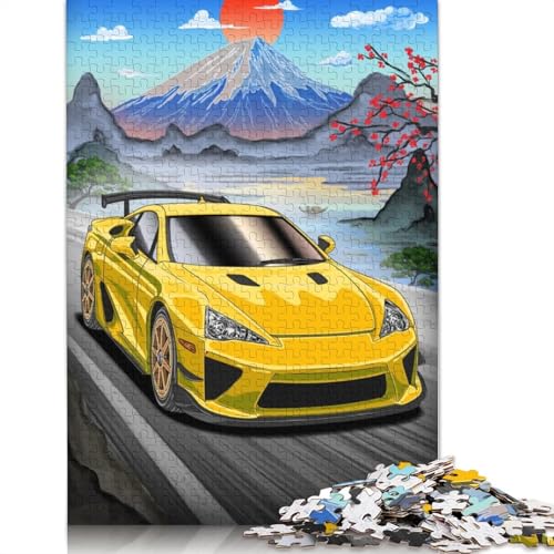 Kunst-Sportwagen-Puzzle, einzigartige Heimdekoration, rechteckiges Holzpuzzle für Erwachsene und Teenager, Muttertagsgeschenke, 520 Teile (52 x 38 cm) von LMYmoney