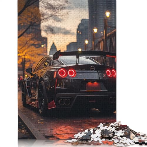 Kunst-Sportwagen-Puzzle, freundliche Materialien, 100 Prozent recyceltes Holzpuzzle für Erwachsene und Kinder, Geschenk, 1000 Teile (75 x 50 cm) von LMYmoney