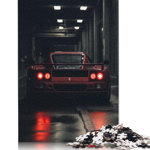 Kunst-Sportwagen-Puzzle, freundliche Materialien, 100 Prozent recyceltes Holzpuzzle für Erwachsene und Kinder, Geschenk, 1000 Teile (75 x 50 cm) von LMYmoney