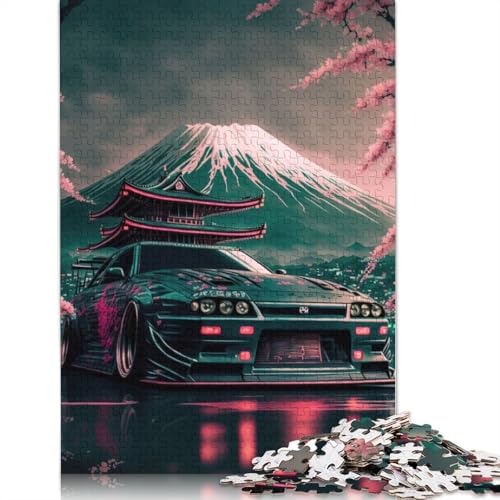 Kunst-Sportwagen-Puzzle, freundliche Materialien, 100 Prozent recyceltes Holzpuzzle für Erwachsene und Kinder, Geschenk, 520 Teile (52 x 38 cm) von LMYmoney