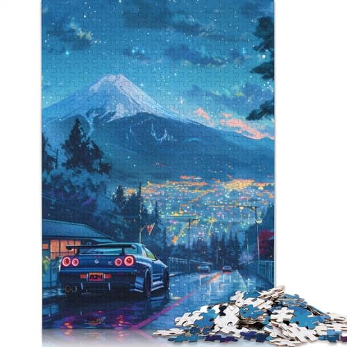 Kunst-Sportwagen-Puzzle, freundliche Materialien, 100 Prozent recyceltes Holzpuzzle für Erwachsene und Kinder, Geschenk, 520 Teile (52 x 38 cm) von LMYmoney