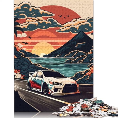 Kunst-Sportwagen-Puzzle, freundliche Materialien, 100 Prozent recyceltes Holzpuzzle für Erwachsene und Kinder, Geschenk, 520 Teile (52 x 38 cm) von LMYmoney