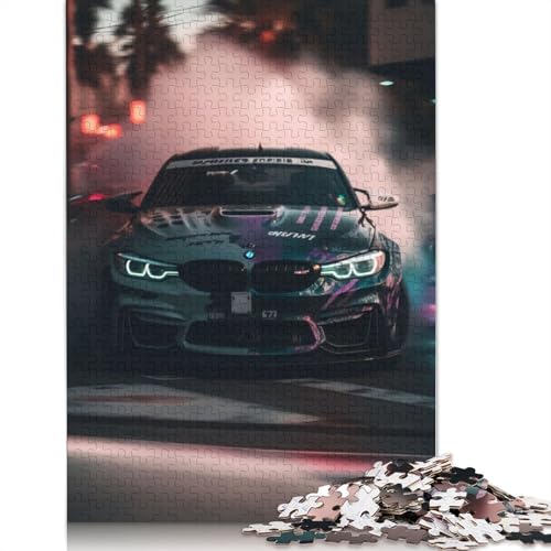 Kunst-Sportwagen-Puzzle, freundliche Materialien, 100 Prozent recyceltes Holzpuzzle für Erwachsene und Kinder, Geschenk, 520 Teile (52 x 38 cm) von LMYmoney