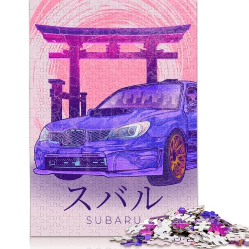 Kunst-Sportwagen-Puzzle, freundliche Materialien, 100 Prozent recyceltes Holzpuzzle für Erwachsene und Kinder, Geschenk, 520 Teile (52 x 38 cm) von LMYmoney