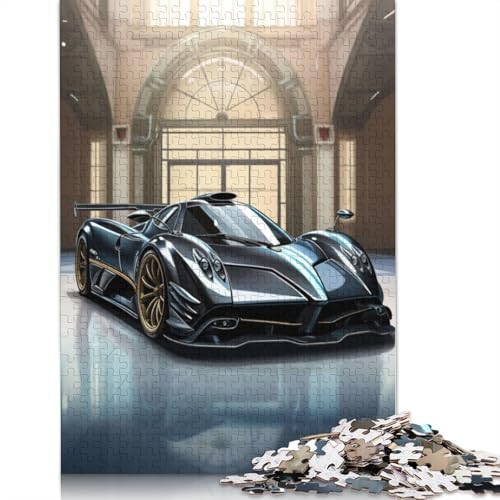 Kunst-Sportwagen-Puzzle, freundliche Materialien, 100 Prozent recyceltes Holzpuzzle für Erwachsene und Kinder, Geschenk, 520 Teile (52 x 38 cm) von LMYmoney
