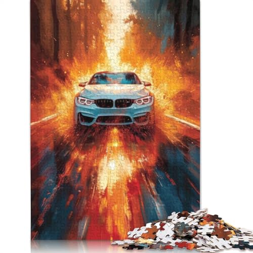 Kunst-Sportwagen-Puzzle, herausfordernd und knifflig, 100% recyceltes Holzpuzzle für Erwachsene, Teenager, Geburtstagsgeschenk, 520 Teile (52 x 38 cm) von LMYmoney