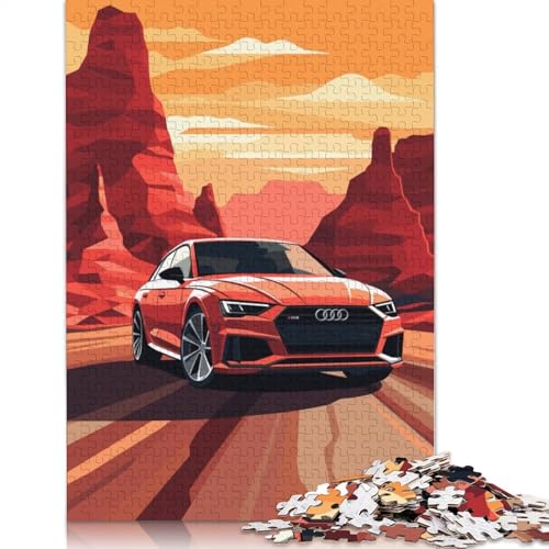 Kunst-Sportwagen-Puzzle, herausfordernd und knifflig, 100% recyceltes Holzpuzzle für Erwachsene und Kinder, 1000 Teile (75 x 50 cm) von LMYmoney