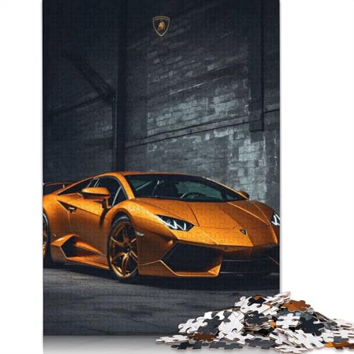Kunst-Sportwagen-Puzzle, herausfordernd und knifflig, 100% recyceltes Holzpuzzle für Erwachsene und Kinder, 1000 Teile (75 x 50 cm) von LMYmoney