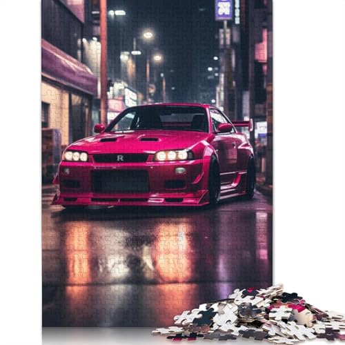 Kunst-Sportwagen-Puzzle, herausfordernd und knifflig, 100% recyceltes Holzpuzzle für Erwachsene und Kinder, 1500 Teile (85 x 57 cm) von LMYmoney
