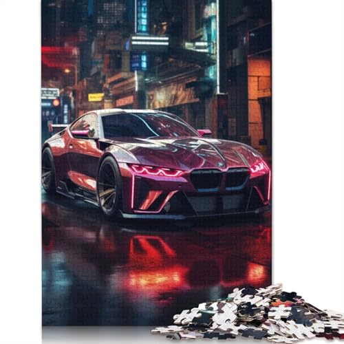 Kunst-Sportwagen-Puzzle, herausfordernd und knifflig, 100% recyceltes Holzpuzzle für Erwachsene und Kinder, 1500 Teile (85 x 57 cm) von LMYmoney