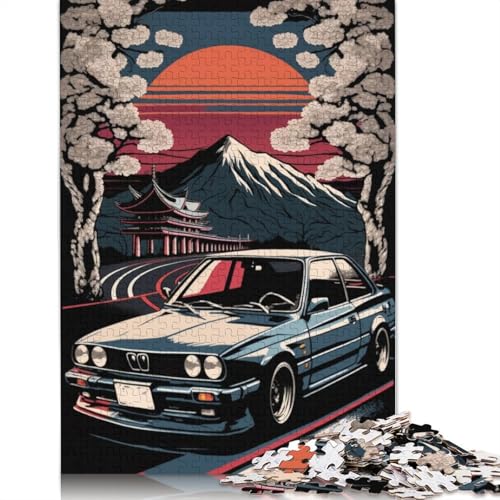 Kunst-Sportwagen-Puzzle, herausfordernd und knifflig, 100% recyceltes Holzpuzzle für Erwachsene und Kinder, 520 Teile (52 x 38 cm) von LMYmoney