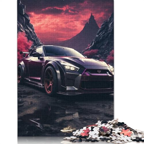 Kunst-Sportwagen-Puzzle, herausfordernd und knifflig, 100% recyceltes Holzpuzzle für Erwachsene und Kinder, 520 Teile (52 x 38 cm) von LMYmoney