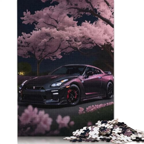 Kunst-Sportwagen-Puzzle, kreative Spiele, 100 Prozent recyceltes Holzpuzzle für Erwachsene, 1000 Teile (75 x 50 cm) von LMYmoney