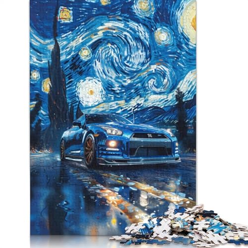 Kunst-Sportwagen-Puzzle, kreative Spiele, 100 Prozent recyceltes Holzpuzzle für Erwachsene, 1500 Teile (85 x 57 cm) von LMYmoney