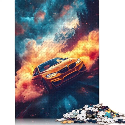 Kunst-Sportwagen-Puzzle, kreative Spiele, 100 Prozent recyceltes Holzpuzzle für Erwachsene, 1500 Teile (85 x 57 cm) von LMYmoney