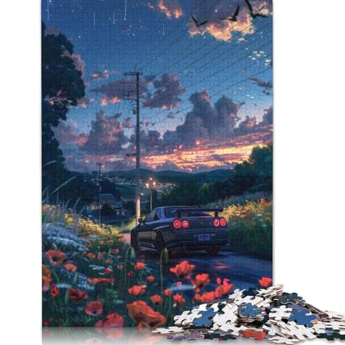 Kunst-Sportwagen-Puzzle, kreative Spiele, 100 Prozent recyceltes Holzpuzzle für Erwachsene, 1500 Teile (85 x 57 cm) von LMYmoney